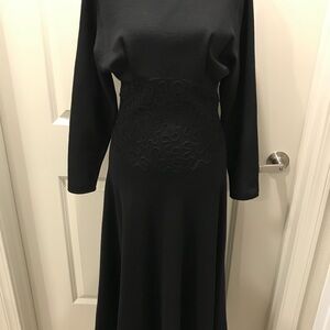 Andrea Jovine Black Long Sleeve Dress